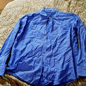 Men’s Medium Tasso Elba dress shirt Blue, Like New
